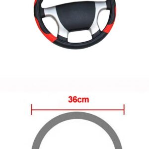 36 38 40 42 45 47 50CM 7 サイズ選択自動車 トラック ステアリング ホイールカースタイリング ステアリング ホイールカバー 直径 - 36 CM Red