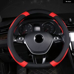 VW TERAMONT 2017 - 2021 トゥアレグ III 2018 - 2021 シロッコ 2008 - 2017 シャラン 2015 - 2021 車 D タイプステアリング ホイールカバー - Black Red