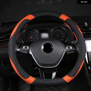 VW TERAMONT 2017 - 2021 トゥアレグ III 2018 - 2021 シロッコ 2008 - 2017 シャラン 2015 - 2021 車 D タイプステアリング ホイールカバー - Black Orange