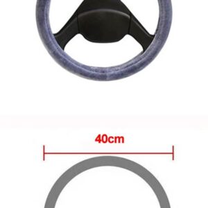 ワゴン トラック バス ミニバス ぬいぐるみステアリング ホイールカバー直径 36CM 38CM 40CM 42CM 45CM 47CM 50CM 選択 7 サイズ - Gray 40 CM