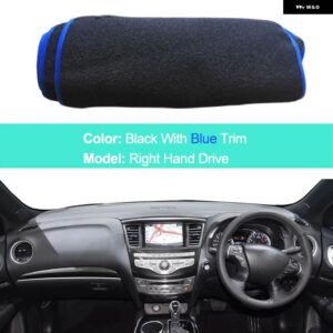 ダッシュボード カバー ケープインフィニティ QX60 JX35 2012-20 ラグシェード パッド - RHD Blue