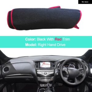 ダッシュボード カバー ケープインフィニティ QX60 JX35 2012-20 ラグシェード パッド - RHD red