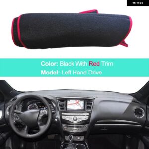 ダッシュボード カバー ケープインフィニティ QX60 JX35 2012-20 ラグシェード パッド - LHD red
