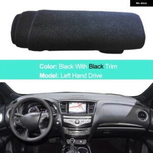 ダッシュボード カバー ケープインフィニティ QX60 JX35 2012-20 ラグシェード パッド - LHD-Black