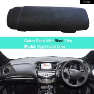 ダッシュボード カバー ケープインフィニティ QX60 JX35 2012-20 ラグシェード パッド - RHD-Black