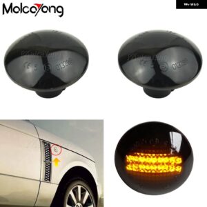 2ピース ダイナミック ウインカーウィンカー LED ライトシーケンシャルサイドマーカー インジケータ ランプレンジローバー L322 2002-2012 XGB500020A - Smoked