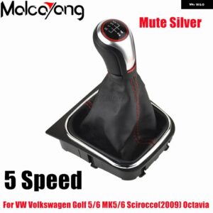 ギアシフトノブ レバーペンハンドルボールブーツ カバー GAITOR VW ゴルフ /ウサギ/ ジェッタ MK5 2004-09 VW ゴルフ / ジェッタ MK6 2010-14 - Matte-5 speed-boot