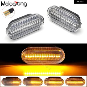 LED 流れるウィンカー ライトダイナミック サイドマーカー インジケータ ーライト VW トランスポーター T5 ポロ ゴルフ 3 4 パサート B5 シャラン ルポ - Crystal