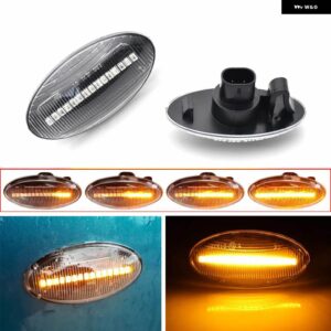 スズキ 2個 ダイナミック LED サイドマーカーウィンカー ライト インジケータ リピータ スイフトジミービターラ SX4 スプラッシュ XL7 - Dynamic Crystal A