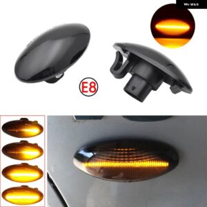 スズキ 2個 ダイナミック LED サイドマーカーウィンカー ライト インジケータ リピータ スイフトジミービターラ SX4 スプラッシュ XL7 - Dynamic Smoked A