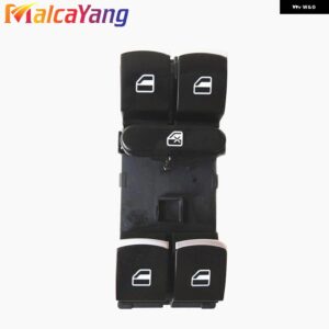 5ND959857 運転席側マスターウィンドウ コントローラスイッチ 2006-2011 VW トゥーラン ティグアン パサート B6 B7 CC ゴルフ MK5 ジェッタ 1K4959857B - With Chrome