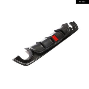 カーボンリアバンパー ディフューザー スポイラー リップインフィニティ Q50 セダン 4 ドアスタンダードスポーツ 2018 2019 リア ディフューザー リップ - With Red Light