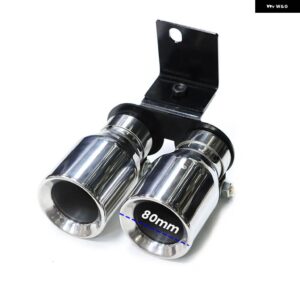 1個 マフラー F30 F31 320I 330I 328I 2017 2018 ステンレスマフラー ヒント 70MM アウトレット テールパイプ排気ノズル - Silver 80mm