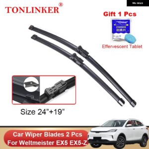 ワイパーブレード WELTMEISTER EX5 EX5-Z 2021-23 フロントとリア フロントガラス ワイパーブレードブラシカッター商品 - 2 Pcs Wiper Blades B