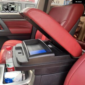 HOECHUR 拡張拡張中央 アームレスト 収納ランドクルーザー 200 FJ200 LC200 2008-2020 - black
