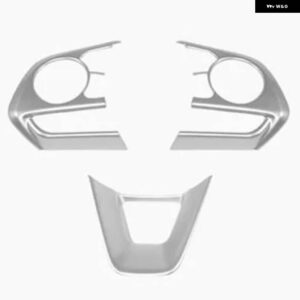 RAV4 2019-21 インテリア ステアリング ホイールスタイリング トリムブラックピアノに適合 - Silver