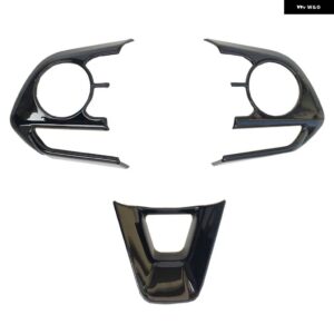 RAV4 2019-21 インテリア ステアリング ホイールスタイリング トリムブラックピアノに適合 - Black piano