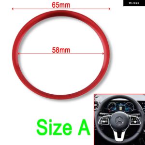 メルセデス AB クラス W177 V177 W247 CLA C118 X118 GLA H247 GLB X247 2019-22 ステアリング ホイールトリムリング ステッカー - Size A Red