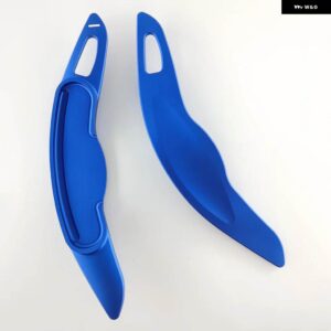 ミニ MK3 F54 F55 F56 F57 F60 クーパー S ONE JCW クラブマンステアリング ホイールシフトパドル DSG エクステンダー ステッカー カー - Blue