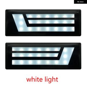 1ペア LED フロントポジション インジケータ ーパークライトサイドマーカーランプ アンバー 防水 LADA NIVA 4X4 シティ車用 - white lights 02