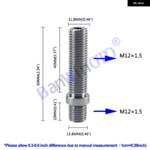 1個 拡張ホイールスタッド変換トールラグボルトネジ アダプタ ーキット M12X1.25 M12X1.5 M14X1.25 M14X1.5 - 60mm M12x1.5-12x1.5