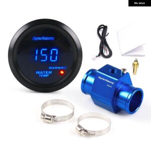 52MM デジタルブルー LED 水温計 40-150 摂氏 1/8NPT 水温シールパイプセンサー アダプタ ー - 32mm