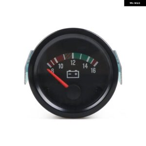 2インチ 52MM 電圧計ポインター 12 V/24 V ボルトゲージ電圧計黄色光メーター - 12V