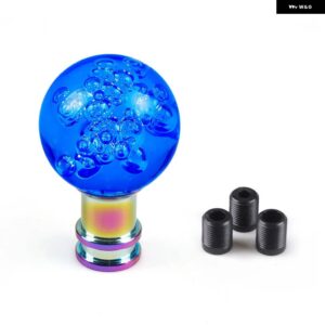 アクリルシフトノブ マニュアル ギアシフターヘッドシフトノブ スティッククリスタルクリアバブルピンクブルークリアギアシフトノブ - Deep blue