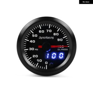 2インチ 52MM 7色 LED デュアルディスプレイブーストゲージ水温油温油圧電圧計空燃比 EGT タコメーター ゲージ - Oil press gauge psi