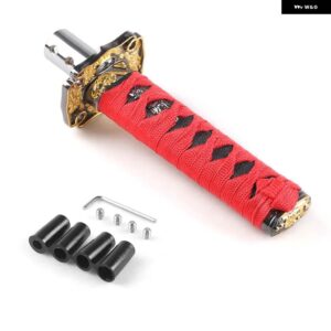 JDM スタイルショートサムライソードシフトノブ シフター 150MM 金属加重スポーツ刀シフトノブ - Full black