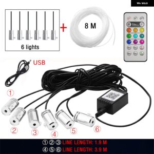 10 で 1 ムードライト USB RGB LED ライトストリップとアプリ制御自動車 インテリア 装飾 アンビエントダッシュボード ネオンランプ