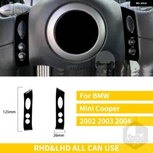 ミニクーパーハッチ 1 R50 R53 2002 2003 2004 ステアリング ホイールスイッチ ボタン パネルカバー ステッカー 複数の プラスチック - B