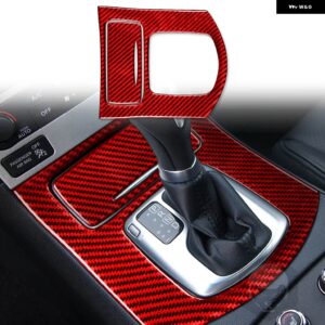 インフィニティ G35 2007-2008 G37 2008-2013 カーボン自動車 インテリア ギアパネルカバー トリム ステッカー セット - 2pc red set