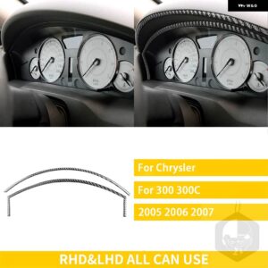 車内スピードメーター サラウンド クライスラー 300 300C 2005 2006 2007 カーボントリム ステッカー 装飾 - black