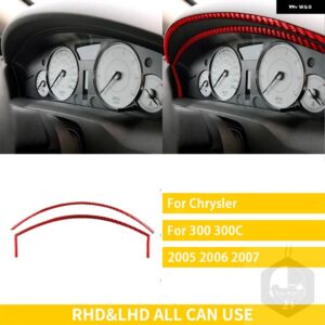 車内スピードメーター サラウンド クライスラー 300 300C 2005 2006 2007 カーボントリム ステッカー 装飾 - red
