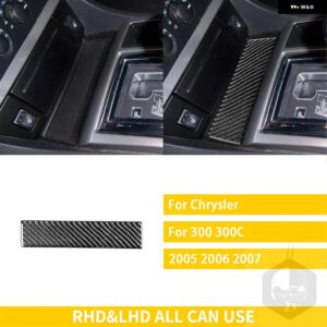 クライスラー 300 300C 2005 2006 2007 カー インテリア カーボンシフトフロントストレージトリム ステッカー - black