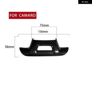 カマロバンブルビー 2016-2020 カーボン インテリア ステアリング ホイールスタートコントロールボタン カバー トリム ステッカー - A Black