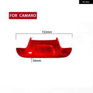 カマロバンブルビー 2016-2020 カーボン インテリア ステアリング ホイールスタートコントロールボタン カバー トリム ステッカー - B red