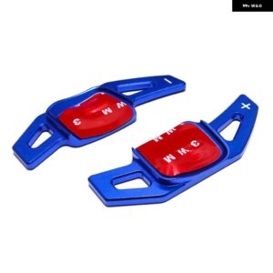 2個 合金パドル シフト VW ゴルフ 7 MK7 ゴルフ 8 MK8 GTE GTI GTD R 2019-2021 VW ティグアン MK2 ジェッタ MK6 トゥアレグ シャラン ARTEON - Blue Color