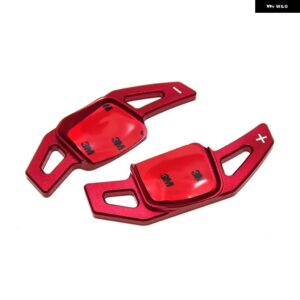 2個 合金パドル シフト VW ゴルフ 7 MK7 ゴルフ 8 MK8 GTE GTI GTD R 2019-2021 VW ティグアン MK2 ジェッタ MK6 トゥアレグ シャラン ARTEON - Red Color