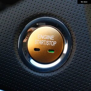 キャデラック XT5 CT6 2017 2018 XTS CTS 2014 - 2019 SRX 2010 - 2016 点火スタート エンジン ストップボタン リングカバー トリム ステッカー - 1 Golden Button Trim