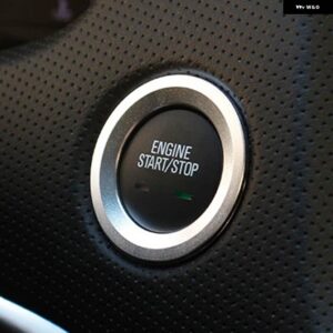 キャデラック XT5 CT6 2017 2018 XTS CTS 2014 - 2019 SRX 2010 - 2016 点火スタート エンジン ストップボタン リングカバー トリム ステッカー - 1pc Silver Ring