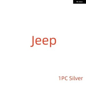 4X4 CRD V8 エンブレムリアリフトゲート バッジロゴ銘板 ステッカー - 1PC Jeep Silver