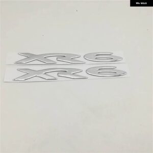 ファルコン XR6 XR 6 エンブレムリアトランクテールゲート ロゴ ステッカー サイドドアフェンダー銘板 デカール - 2 pieces silver