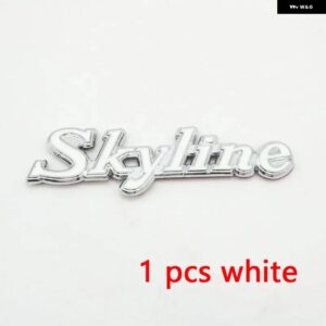 スカイライン GTR GT-R エンブレム C210 C110 240K ダットサンバッジ NAMAPLATE 3D ステッカー - 1 pcs white
