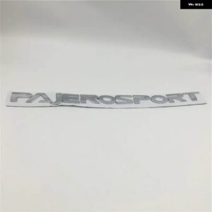 クローム パジェロ スポーツフロントフードエンブレムロゴスクリプトバッジ文字自動 ステッカー - Silver