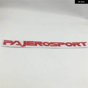 クローム パジェロ スポーツフロントフードエンブレムロゴスクリプトバッジ文字自動 ステッカー - red