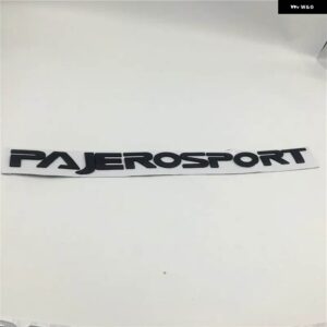 クローム パジェロ スポーツフロントフードエンブレムロゴスクリプトバッジ文字自動 ステッカー - black