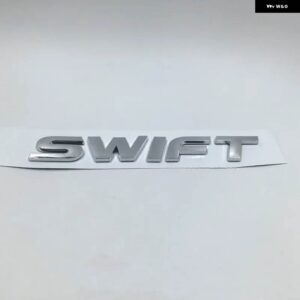 スイフト用リアトランクエンブレム文字銘板 ステッカー 自動テールバッジ デカール - Silver