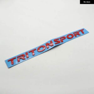 トリトンスポーツ TRITONSPORT フロントフードエンブレムロゴスクリプトバッジ文字 ステッカー デカール 銘板 - Red